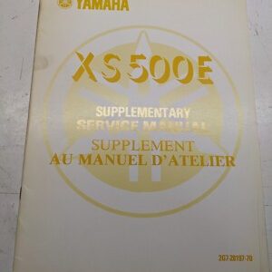 Yamaha Supplementary Service Manual Xs500E 1977 Fr Oem 2G7-28197-70 Dealer Book
