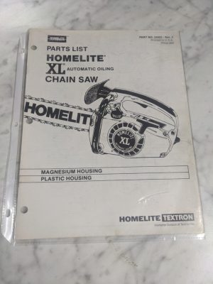 Homelite Chain Saws Illustrated Service Parts List Manual Model Xl 24923 Rev3