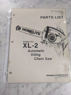 Homelite Chain Saws Illustrated Service Parts List Manual Model Xl-2 24752 Rev 4