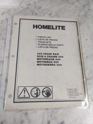 Homelite Chain Saws Illustrated Service Parts List Manual Model 300 18511