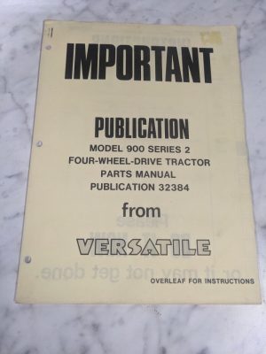 Sections G & M Model 900 Series 2 4Wd Tractor Parts List Manual Versatile 32384