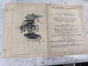 Oliver Tractor #1 2 Track Eradicators Owner Manual Parts List Sb-364 M-845
