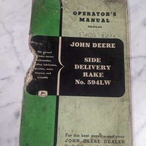 John Deere Operator'S Service Manual Om-E15-255 Side Delivery Rake #594Lw