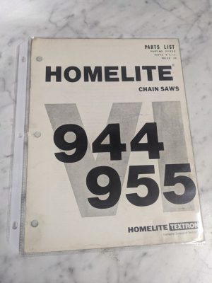 Homelite Chain Saws Illustrated Service Parts List Manual Model 944 955 24652