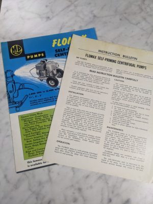 Flomax Self-Priming Centrifugal Pumps Instruction Bulletin Manual & Literature