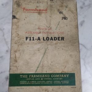 Farmhand Parts & Assembly Instruction Manual F11-A Loader