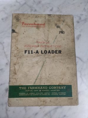 Farmhand Parts & Assembly Instruction Manual F11-A Loader