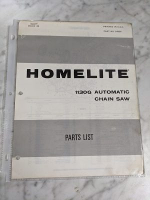 Homelite Chain Saws Illustrated Service Parts List Manual Model 1130G 24528