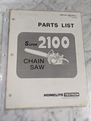 Homelite Chain Saws Illustrated Service Parts List Manual Model Super 2100 24690