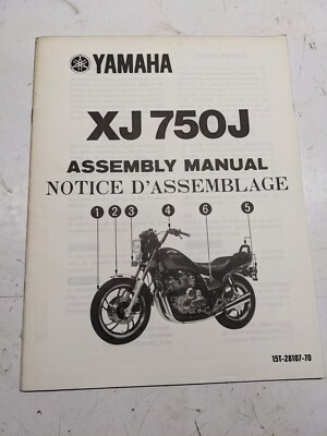 Yamaha Assembly Manual Oem Motorcycle Xj750J 1981 15T-28107-70 Dealer Prep