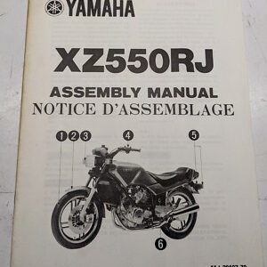 Yamaha Assembly Manual Oem Motorcycle Xz550Rj 1981 11J-28107-70 Dealer Prep