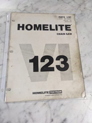 Homelite Chain Saws Illustrated Service Parts List Manual Model Vi-123 24655