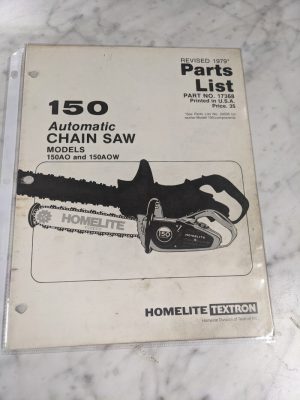 Homelite Chain Saws Illustrated Service Parts List Manual Model 150Aow 17368