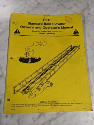 Hec Hayrite Standard Bale Elevator Owners Operators Manual