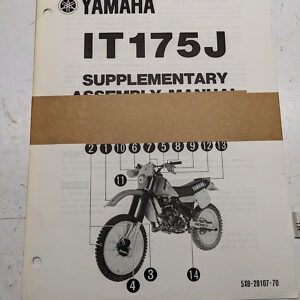 Yamaha Assembly Manual Oem Motorcycle It175J 1981 5X8-28107-70 Dealer Prep