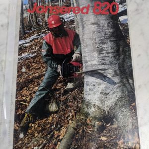 Jonsered Model 820 Chain Saw Sales Brochure Literature Advertisment Ad