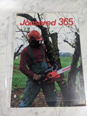 Jonsered Model 365 Chain Saw Sales Brochure Literature Advertisment Ad
