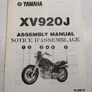 Yamaha Assembly Manual Oem Motorcycle Xv920J 1981 11K-28107-70 Dealer Prep