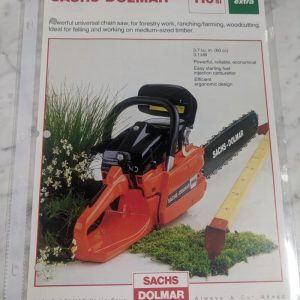 Sachs-Dolmar Chain Saw Model 116 Si Sales Brochure Literature Advertisment Ad