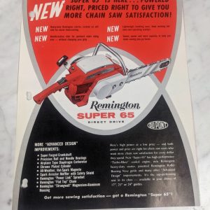 Remington Chainsaw Super 65 Sales Brochure Literature Advertisment Ad
