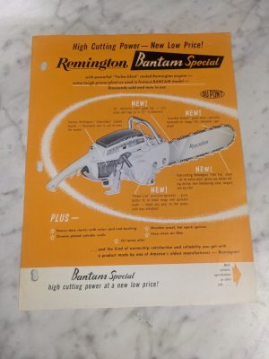 Remington Chainsaw Bantam Special Sales Brochure Literature Advertisment Ad