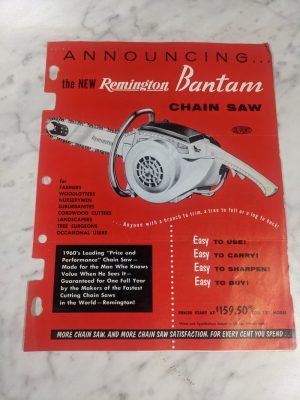 Remington Chainsaw Bantam Sales Brochure Literature Advertisment Ad