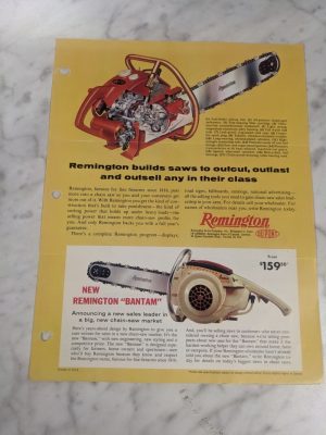 Remington Chainsaw Bantam Sales Brochure Literature Advertisment Sl Gl