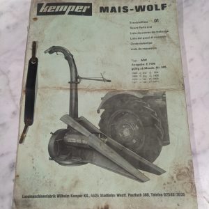 Kemper Mais-Wolf Spare Service Parts List Book Manual Catalog Mw E 7106 505