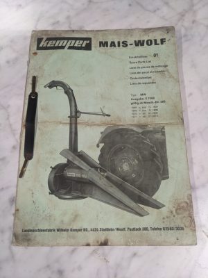 Kemper Mais-Wolf Spare Service Parts List Book Manual Catalog Mw E 7106 505