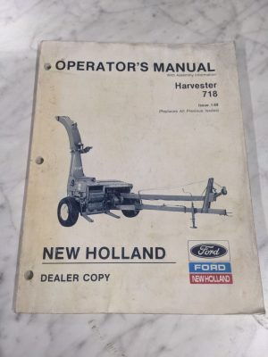 Ford New Holland Operator'S Service Manual Harverster 718 1-89 Dealer