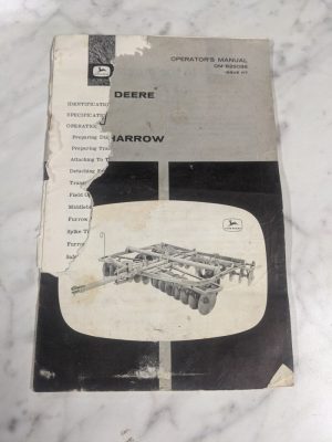 John Deere Jd Disk A W Harrow Operator'S Manual Om-B25036 K7