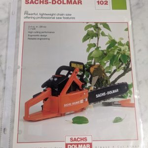 Sachs-Dolmar 102 Chain Saws Sales Brochure Literature Advertisment Ad