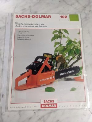 Sachs-Dolmar 102 Chain Saws Sales Brochure Literature Advertisment Ad