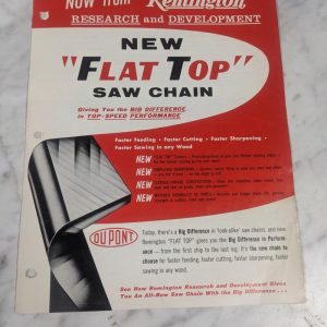 Remington Flat Top Chain Saws Sales Brochure Literature Advertisment Ad