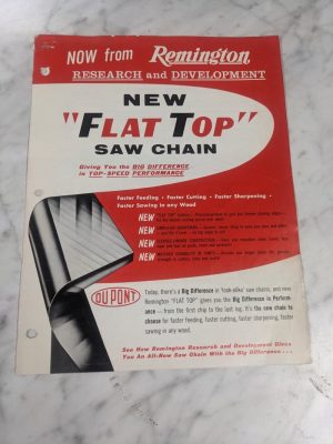Remington Flat Top Chain Saws Sales Brochure Literature Advertisment Ad