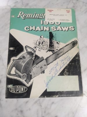 Remington 1960 Chain Saws Sales Brochure Literature Advertisment Catalog