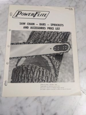 Powerflite Saw Chain Bars Sprockets Accessories Price List Catalog #Cs-6705 1967