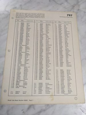 Mcculloch Chain Saw Part Number List Sheet 66268 797 Model