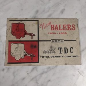 Gehl New Balers 1450-1850 With Total Density Control Tdc Sales Brochure Info