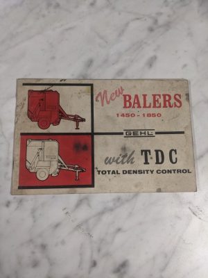 Gehl New Balers 1450-1850 With Total Density Control Tdc Sales Brochure Info