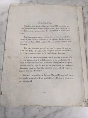 Case 5653 Dealer'S Service Manual Model S Series Tractors