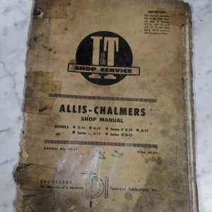 I&T It Service Repair Manual Allis Chalmers D-15 D-14 D-17 Ii Iv Series Ac-17