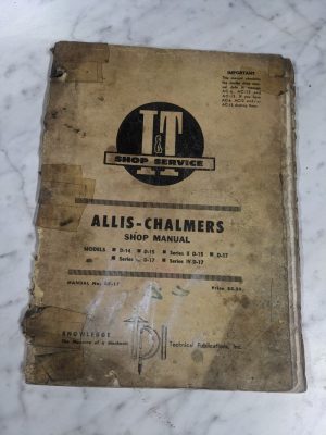 I&T It Service Repair Manual Allis Chalmers D-15 D-14 D-17 Ii Iv Series Ac-17