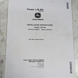 John Deere Service Installation Instruction Manual Power Lift Kit M172318