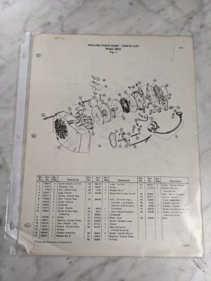 Poulan Chain Saws Illustrated Parts List Manual Model 306A 1977 63617