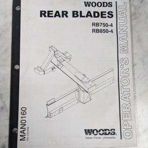 Woods Man0160 Rear Blades Rb750-4 Rb850-4 Operator'S Service Manual 2005