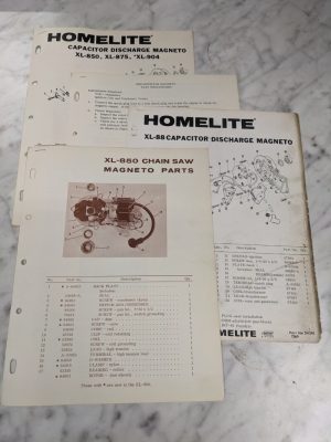 Homelite Chain Saw Magneto Service Information Lot Parts List Manual