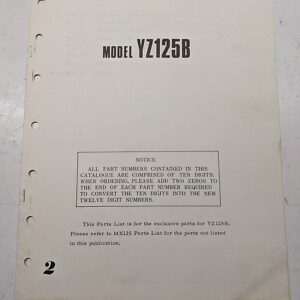 Yamaha Model Exclusive Parts List Oem Dealer Book Manual Yz125B 1974 453-82