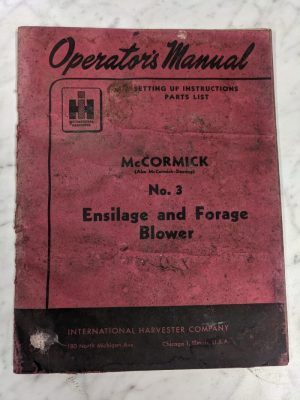International Harvester Operator'S Service Manual Mccormick Forage Blower #3