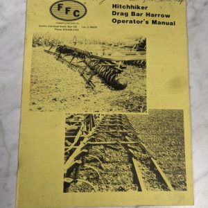 Farmers Factory Co Ffc Hitchhiker Drag Bar Harrow Operator'S Service Manual